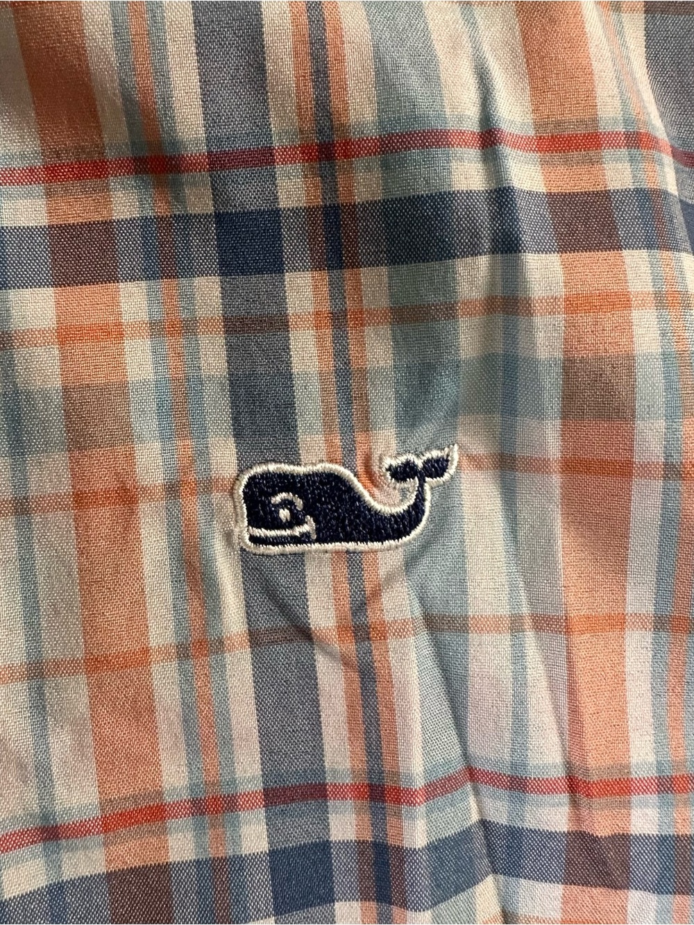 Vineyard Vines Performance Classic Fit Whale Shirt Button Men XXL Blue Plaid EUC - Picture 4 of 11